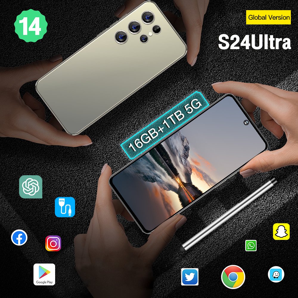 LX S24 Ultra C24 mode 16GB+1TB 6.8inch Long endurance High pixel Type-C charging interface Android14 smart phone